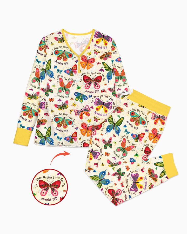 Vorlage Bambus Damen Pyjama Set