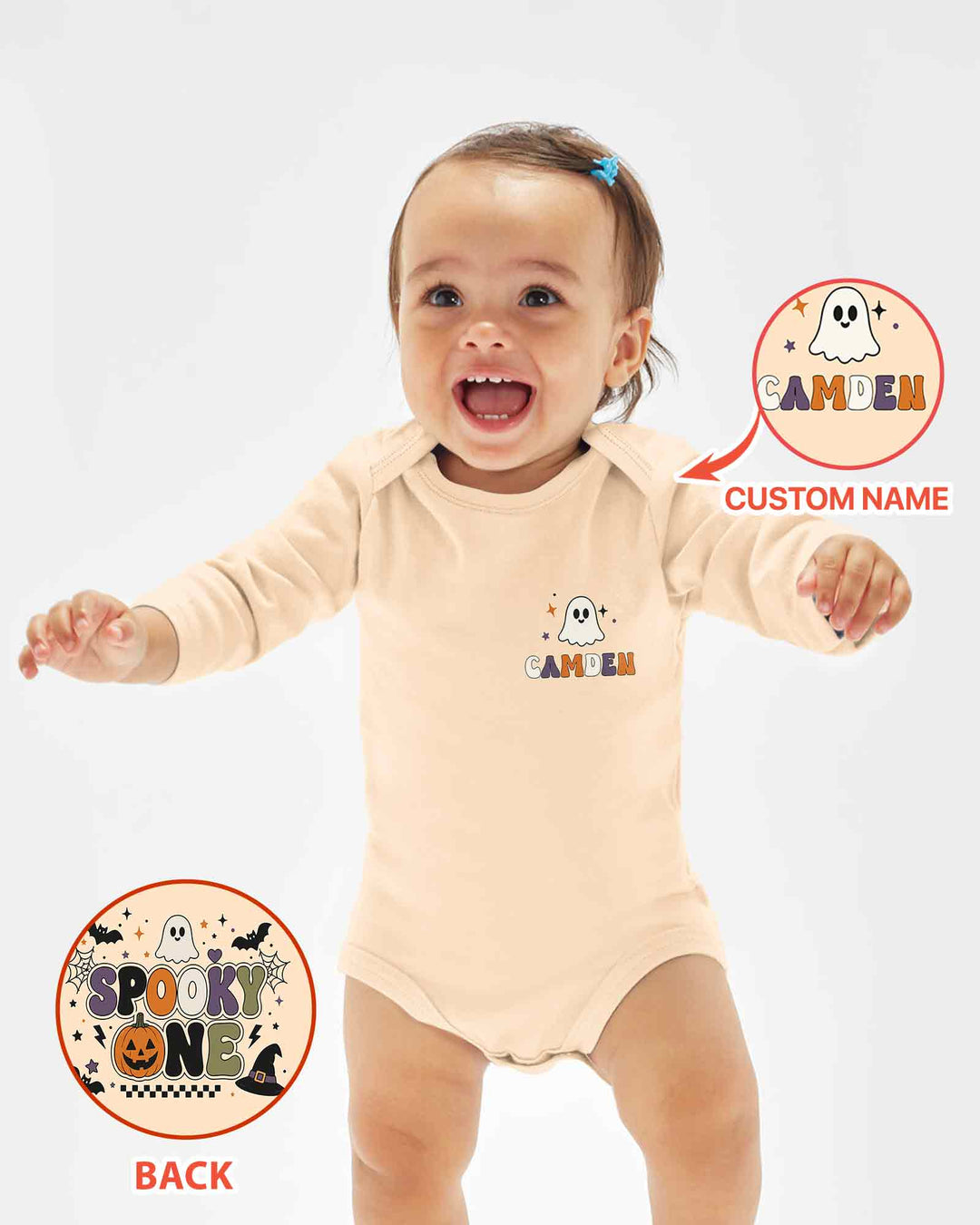 Personalized Spooky One Halloween Baby Bamboo Bodysuit