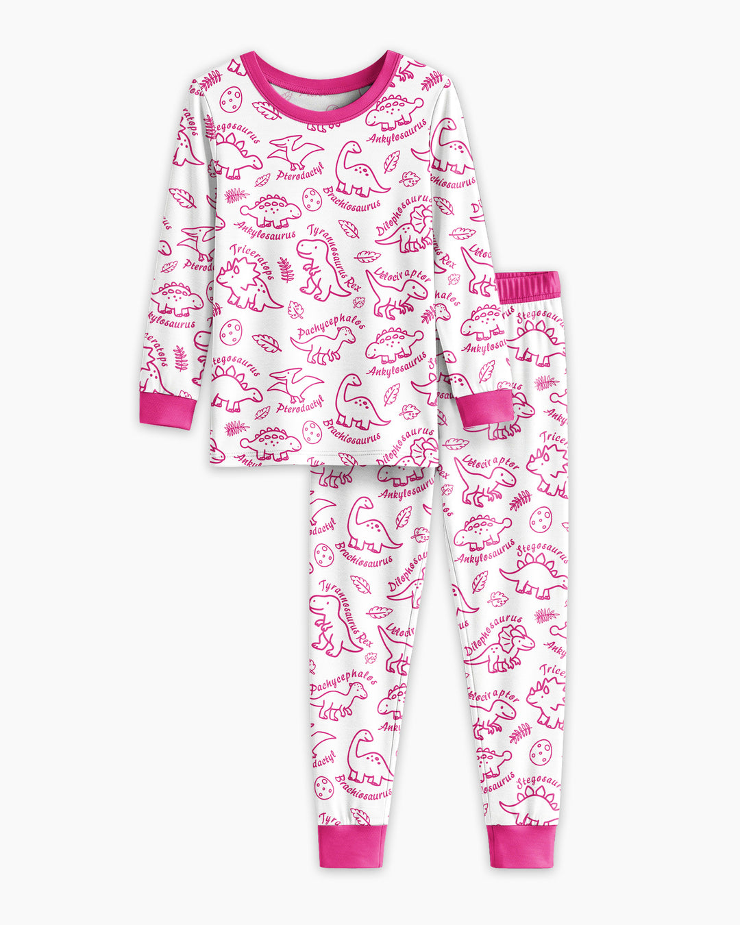 Dinosaur Park Bamboo Two Piece Long Sleeve Pajama Set