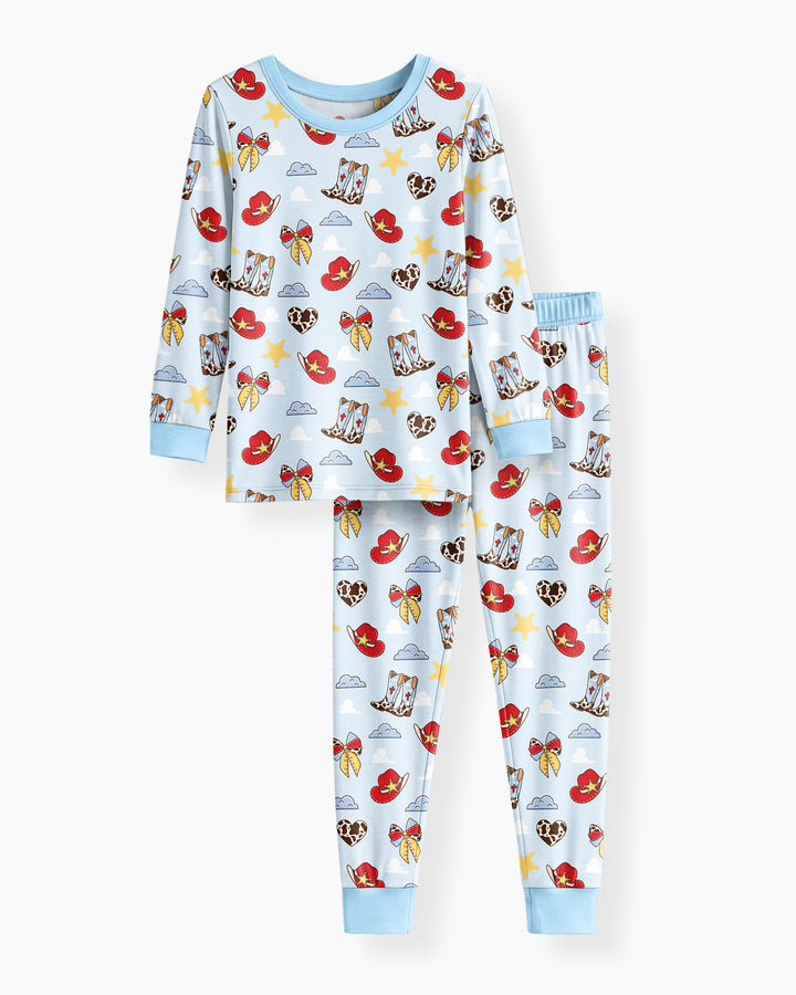 Zweiteiliges Langarm-Pyjama-Set mit Sommerfrüchten