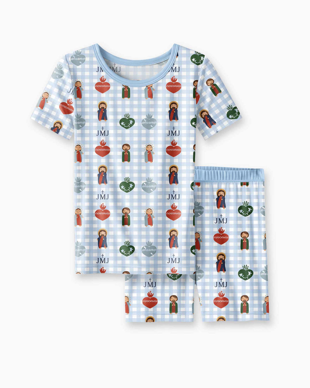 Holy Family Bamboo Two Piece Short Sleeve Shorts Pajama Set