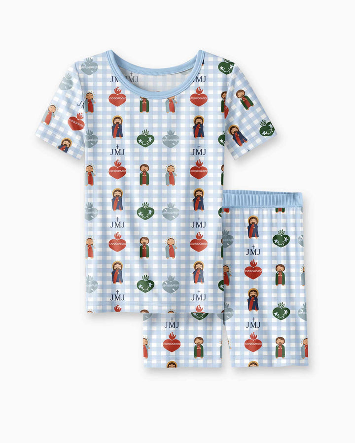 Holy Family Bamboo Two Piece Short Sleeve Shorts Pajama Set