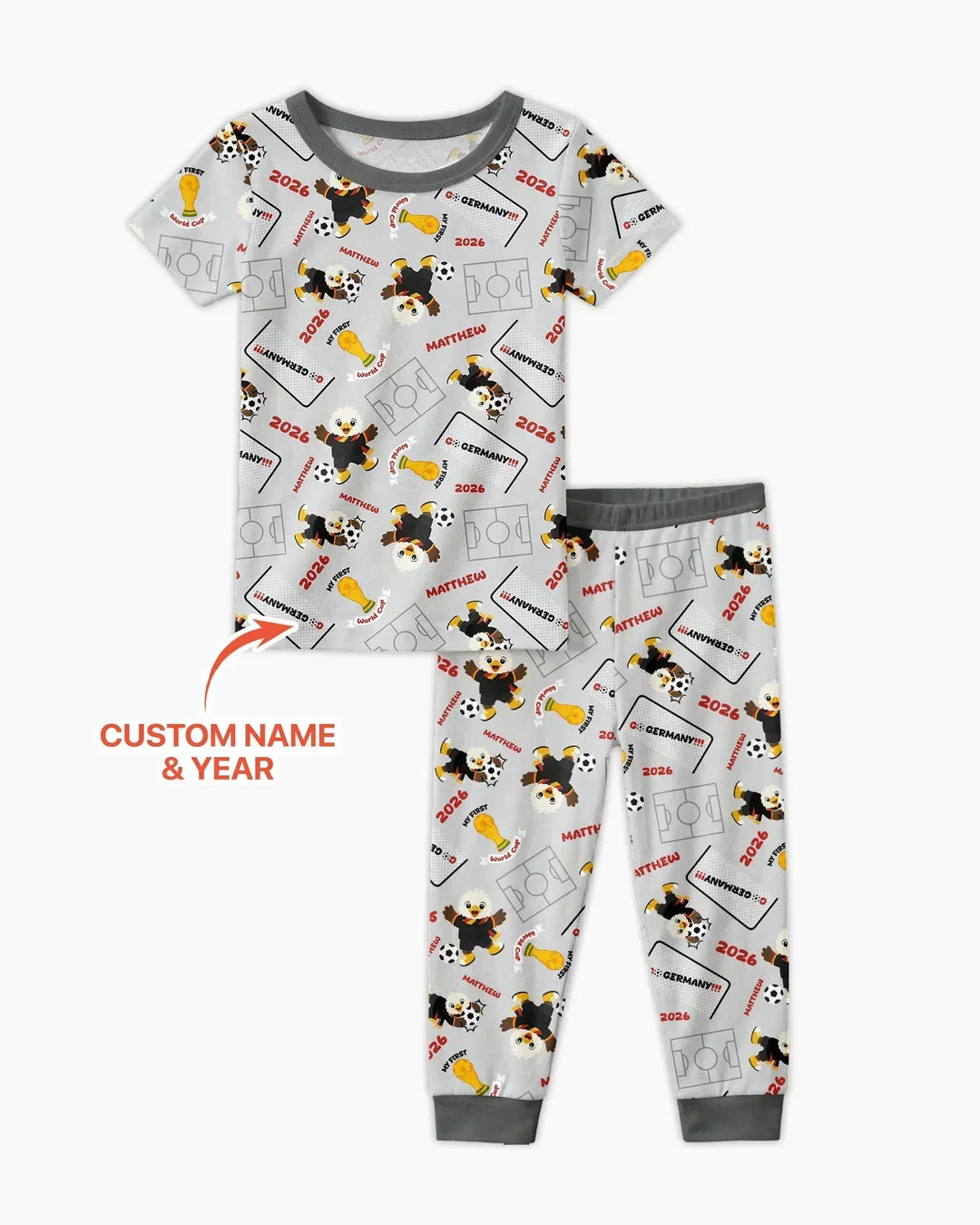 Zweiteiliges, kurzärmliges Pyjama-Set mit Marienkäfern