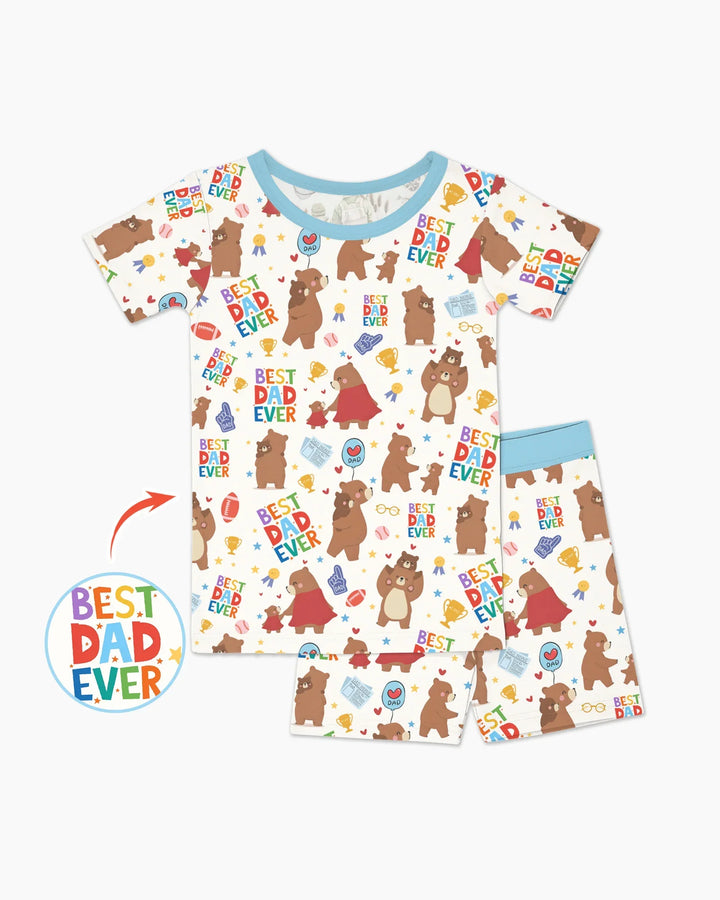 Zweiteiliges Pyjama-Set mit kurzen Ärmeln und Shorts im Sommer-Design
