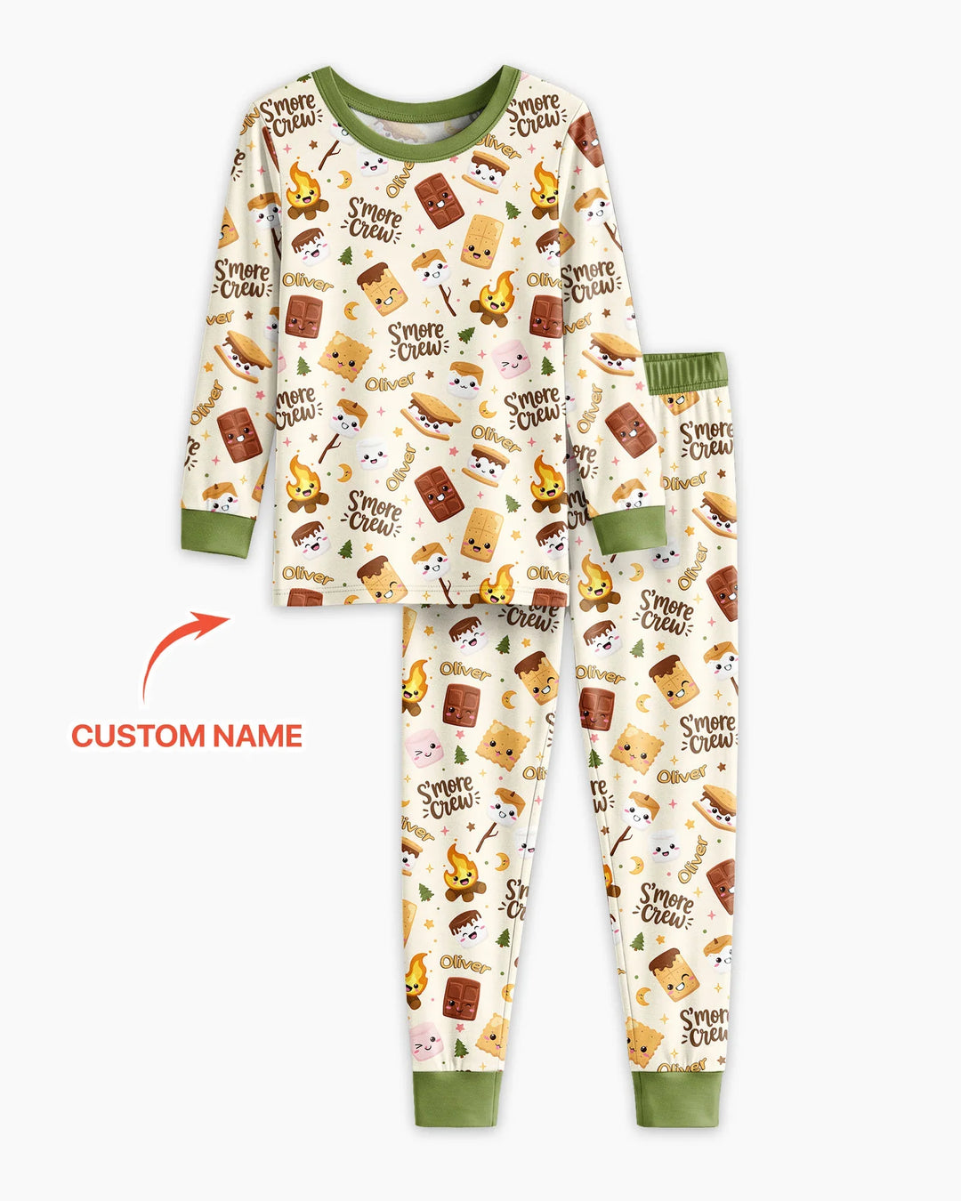 Zweiteiliges Langarm-Pyjama-Set mit Sommerfrüchten