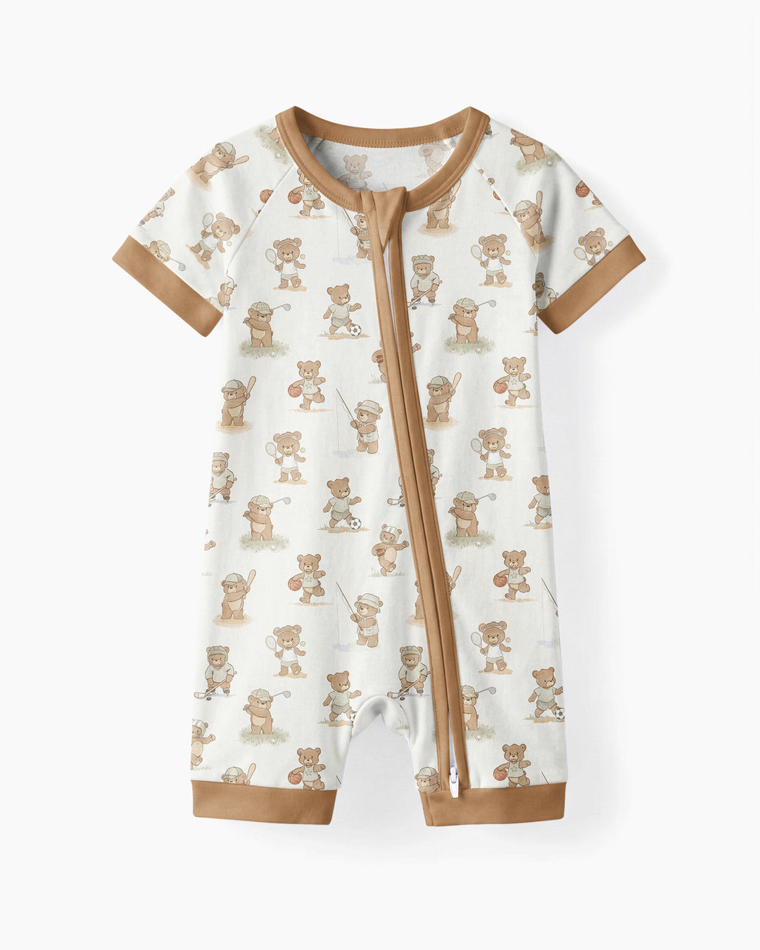 Little Sports Bears Bamboo Shorty Zippy