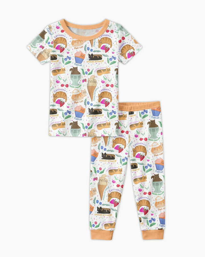 Zweiteiliges, kurzärmliges Pyjama-Set mit Marienkäfern
