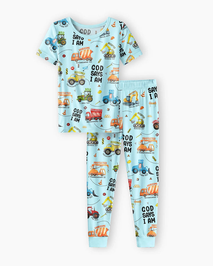 Zweiteiliges, kurzärmliges Pyjama-Set mit Marienkäfern