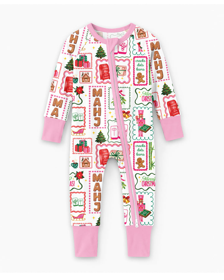 Preppy Christmas Mahjong Bamboo Convertible Zippy