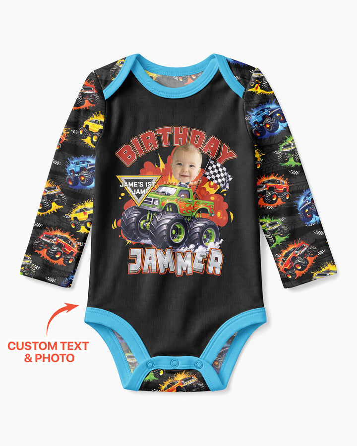Birthday Truck Rally Bamboo Bodysuit