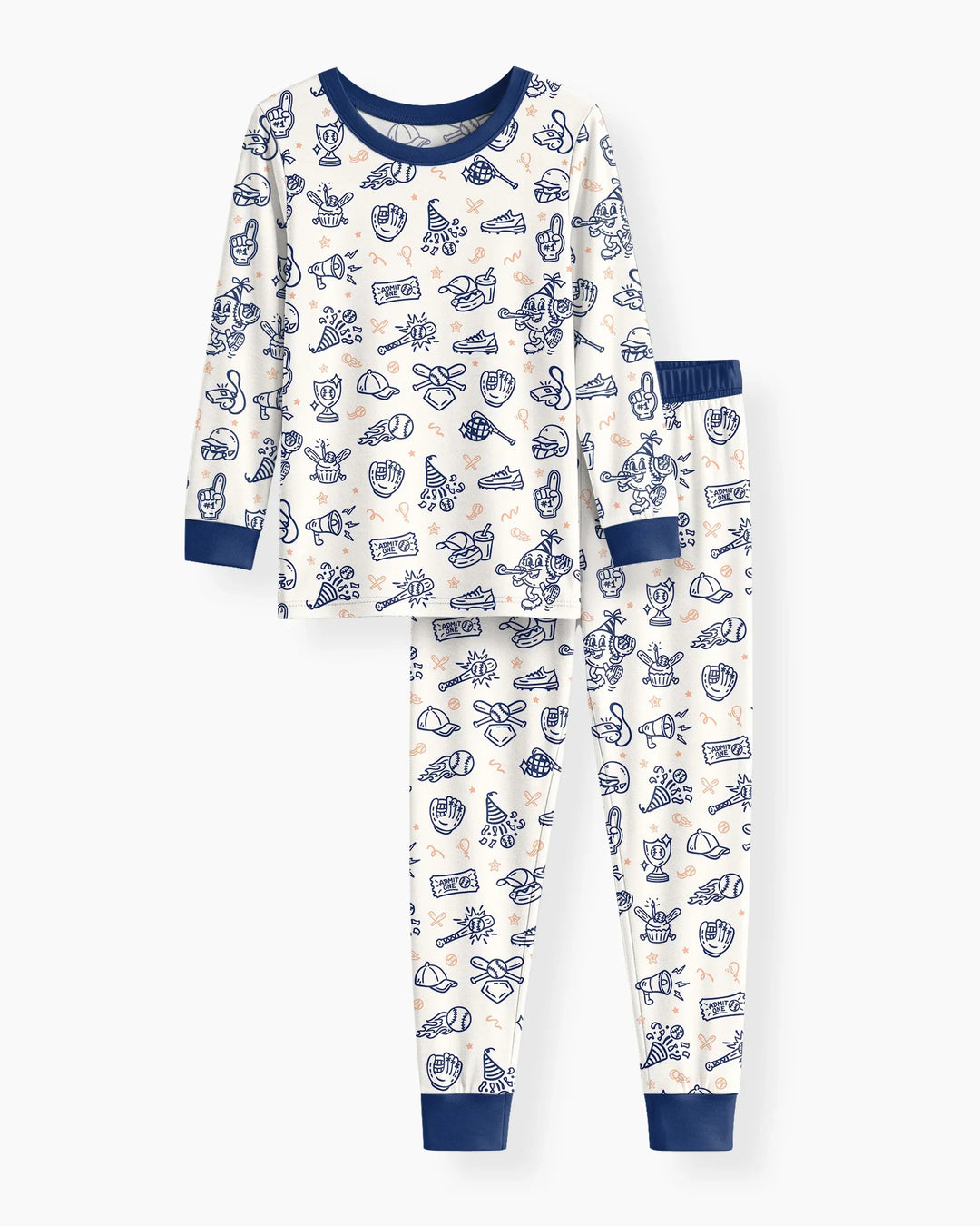 Zweiteiliges Langarm-Pyjama-Set mit Sommerfrüchten