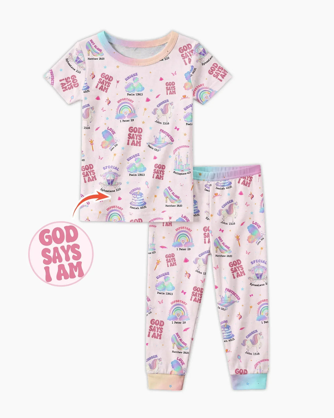 Zweiteiliges, kurzärmliges Pyjama-Set mit Marienkäfern