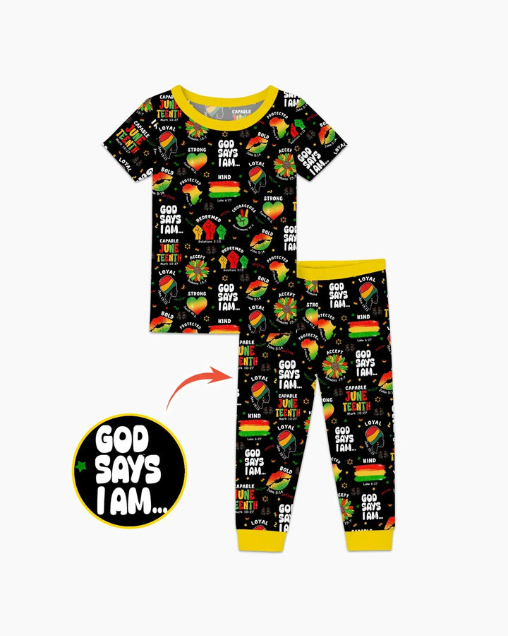 Zweiteiliges, kurzärmliges Pyjama-Set mit Marienkäfern