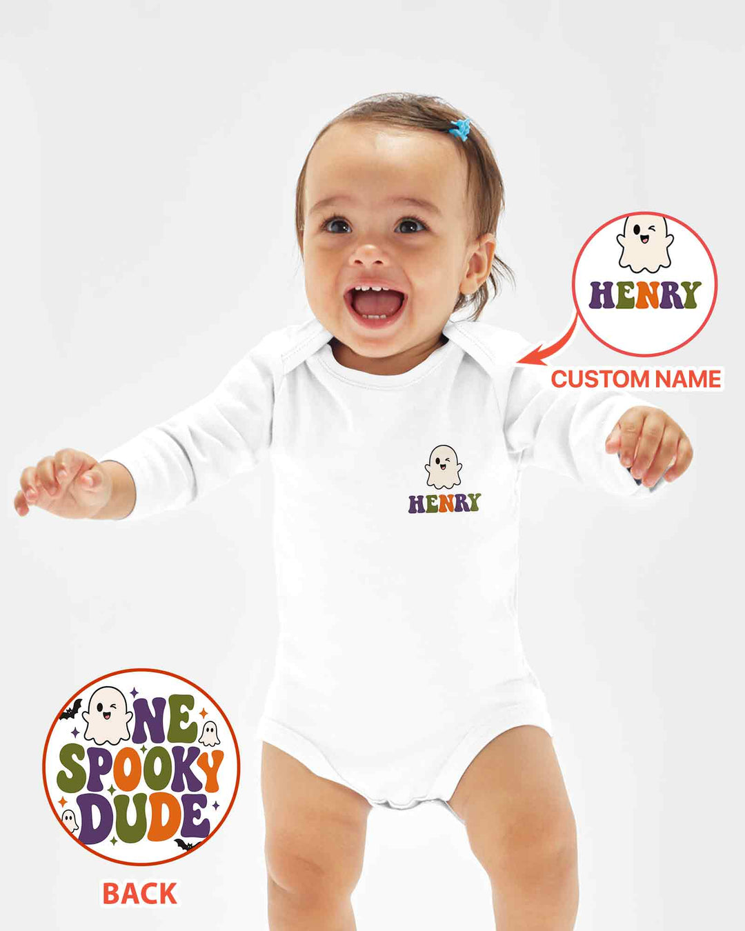 Personalized Halloween First Birthday Bamboo Bodysuit