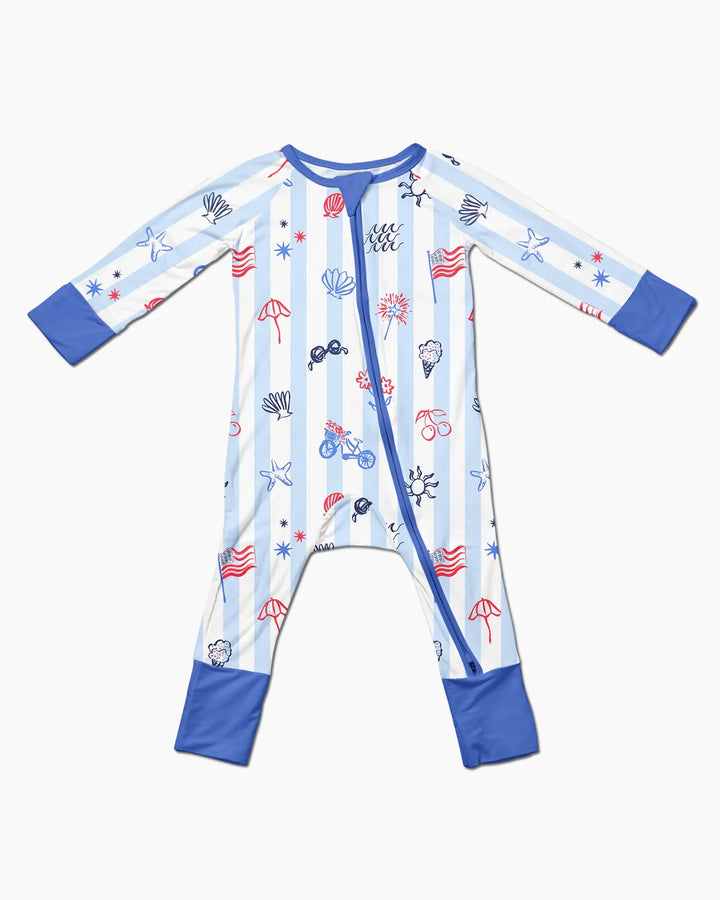 Red, White & Beachy Family Matching Bamboo Convertible Zippy