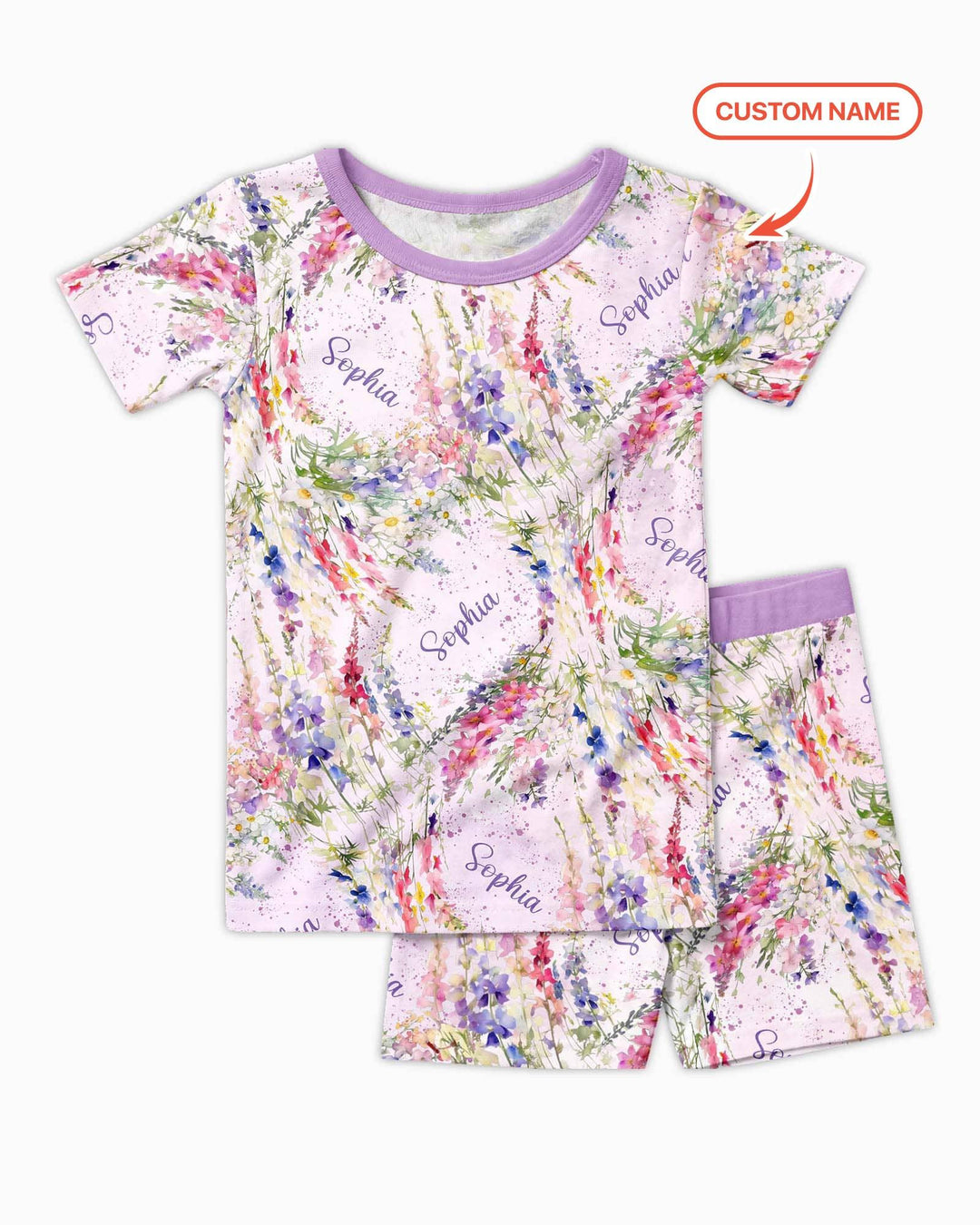 Zweiteiliges Pyjama-Set mit kurzen Ärmeln und Shorts im Sommer-Design