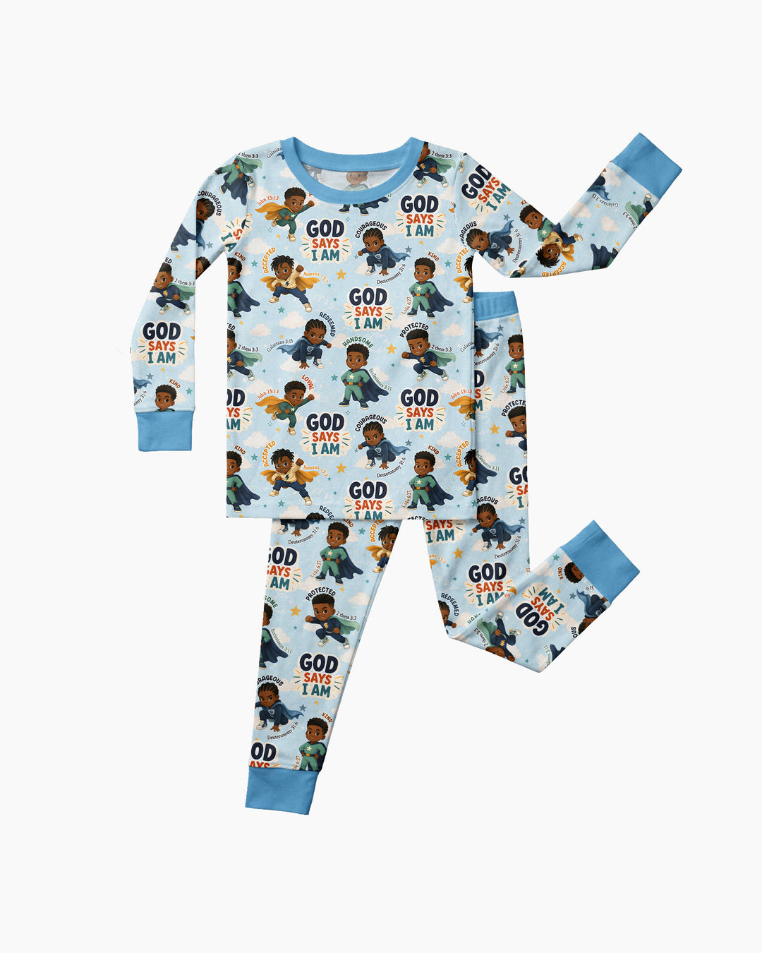 Zweiteiliges Langarm-Pyjama-Set mit Sommerfrüchten