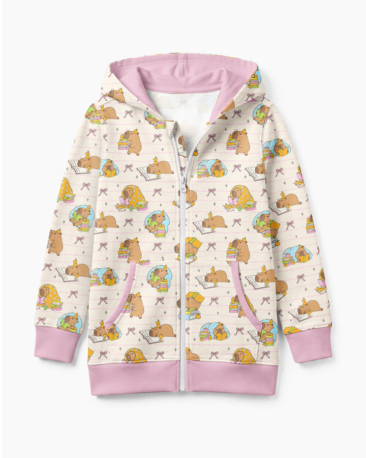 Sweet Study Capy Bamboo Zip Hoodie