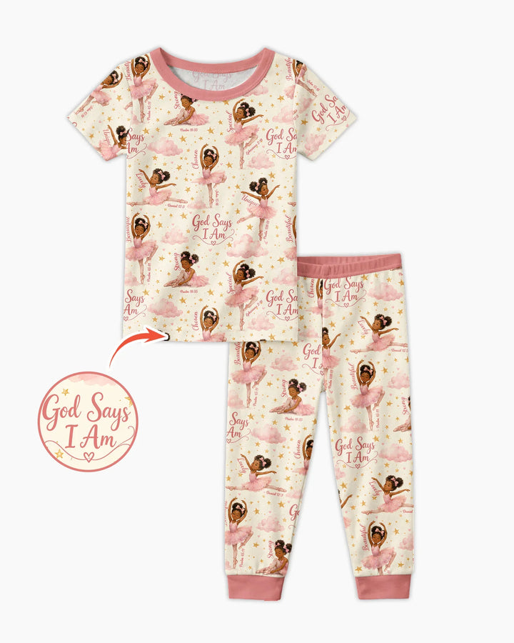 Zweiteiliges, kurzärmliges Pyjama-Set mit Marienkäfern