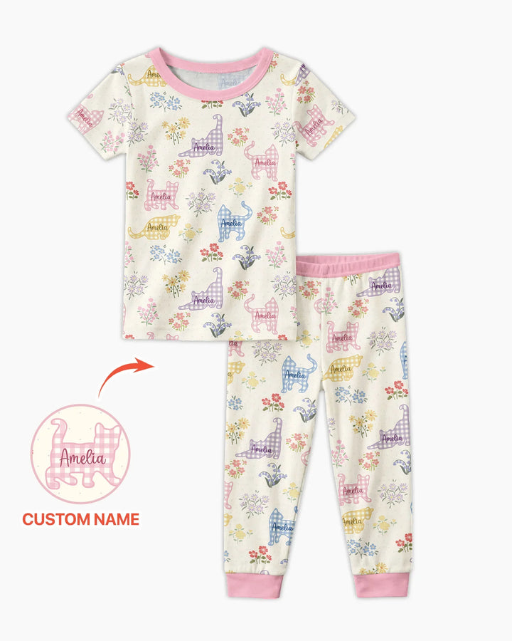 Zweiteiliges, kurzärmliges Pyjama-Set mit Marienkäfern