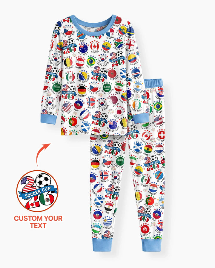 Zweiteiliges Langarm-Pyjama-Set mit Sommerfrüchten