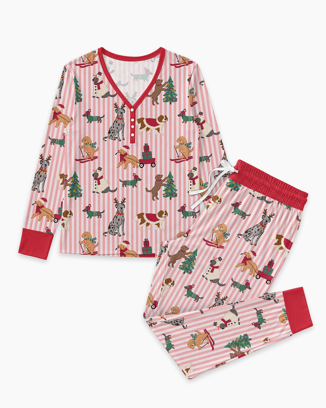 Christmas Pups & Holiday Adventures Bamboo Women Pajama Set