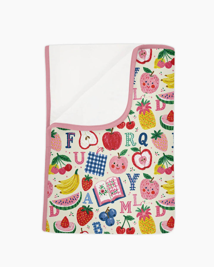 Back To School Fruit Alphabet Bamboo Blanket