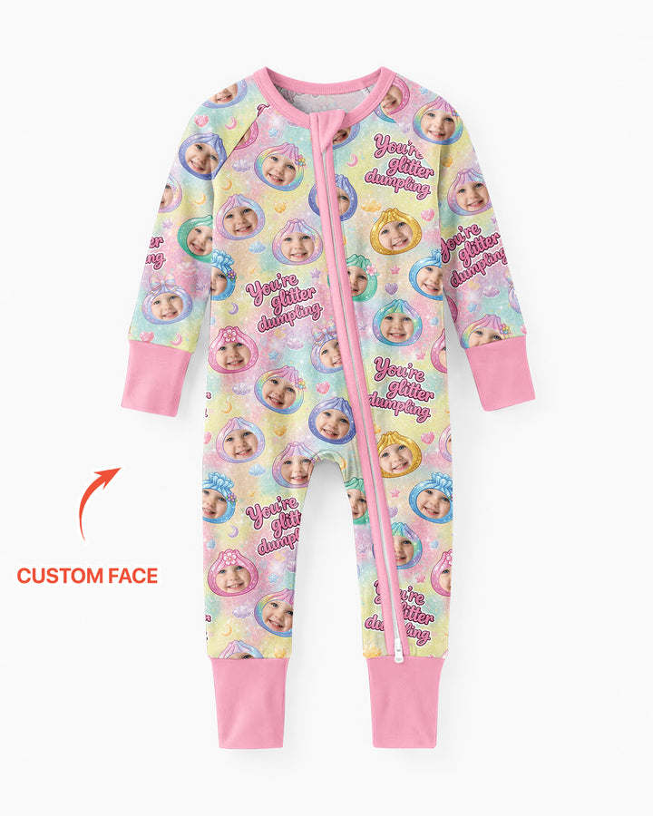 Custom Photo You're Glitter Dumpling Bamboo Convertible Zippy