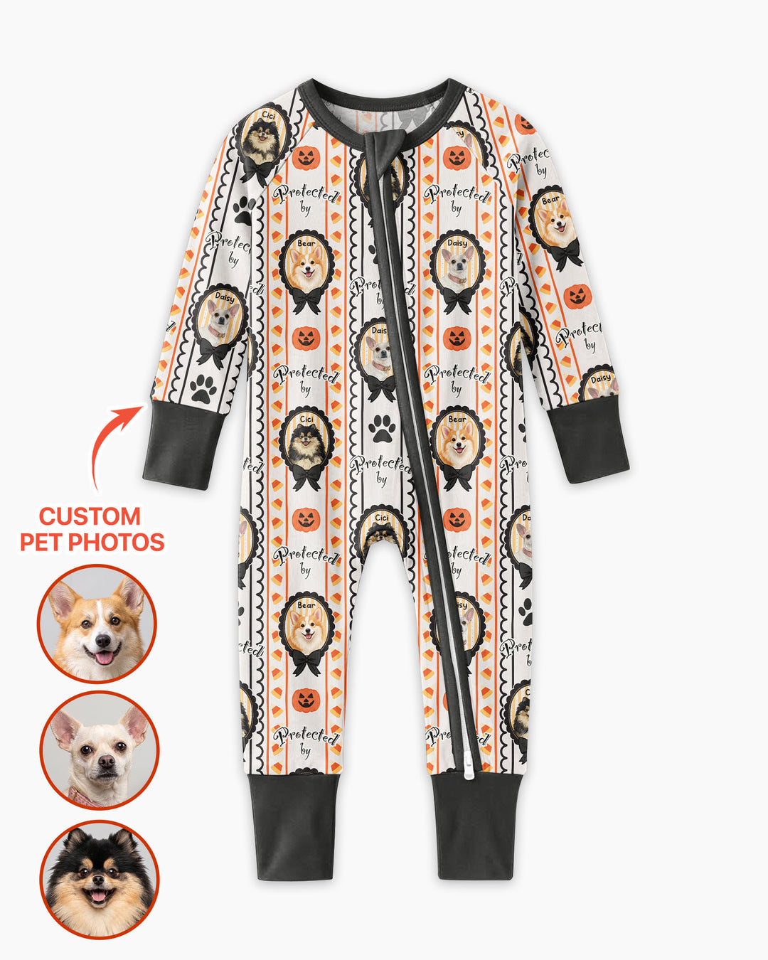 Gerippte Babykleidung mit individuellem Foto - Weich &amp; Skizzenhaft