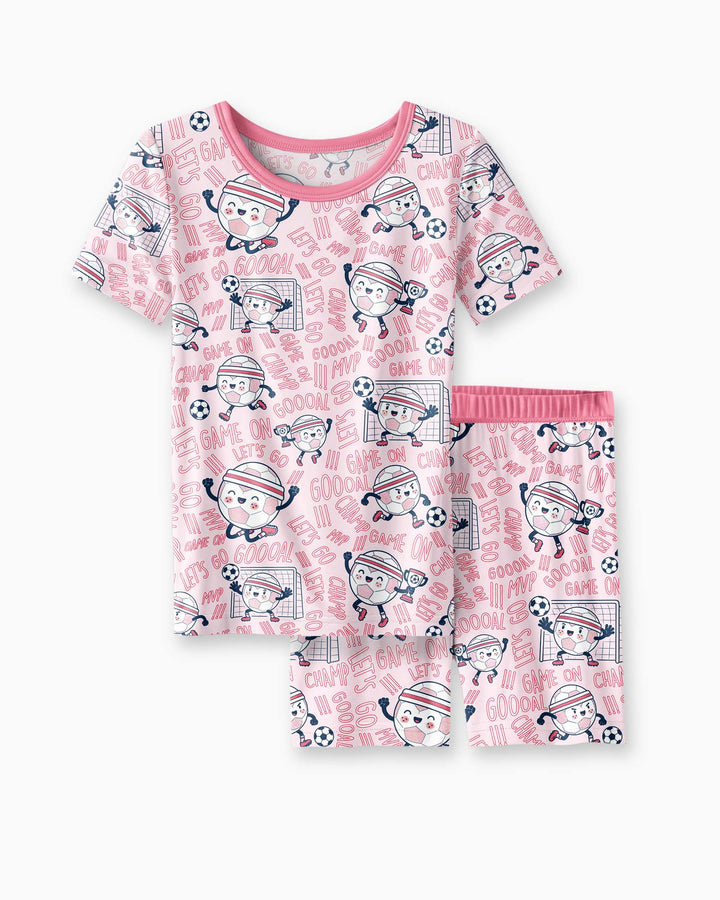 Schlafanzug-Set zweiteilig, kurze Ärmel, kurze Hose, Bambus