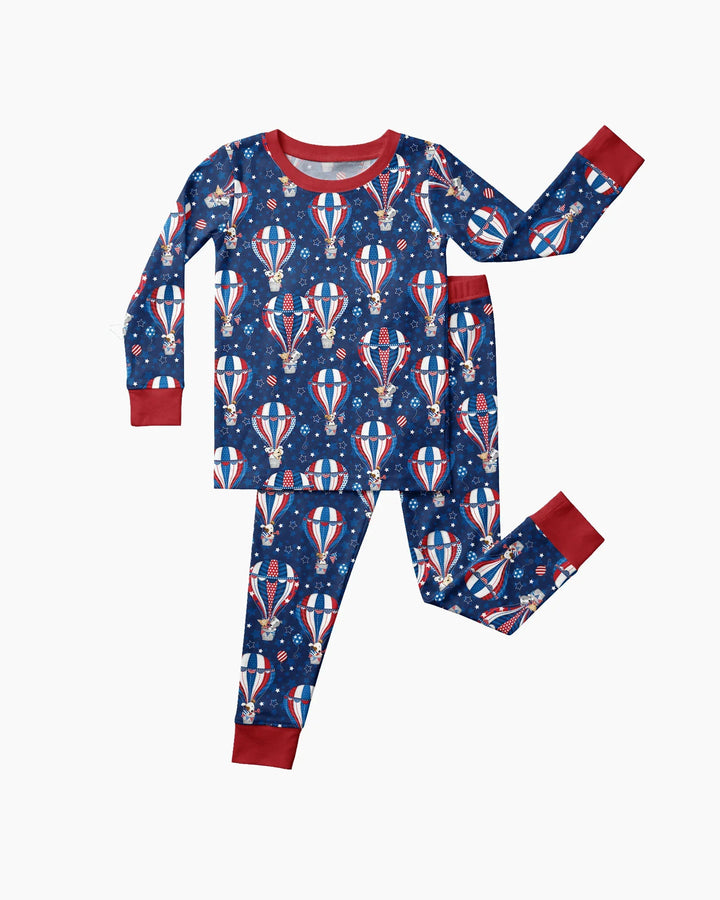 Zweiteiliges Langarm-Pyjama-Set mit Sommerfrüchten