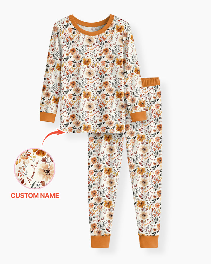 Zweiteiliges Langarm-Pyjama-Set mit Sommerfrüchten