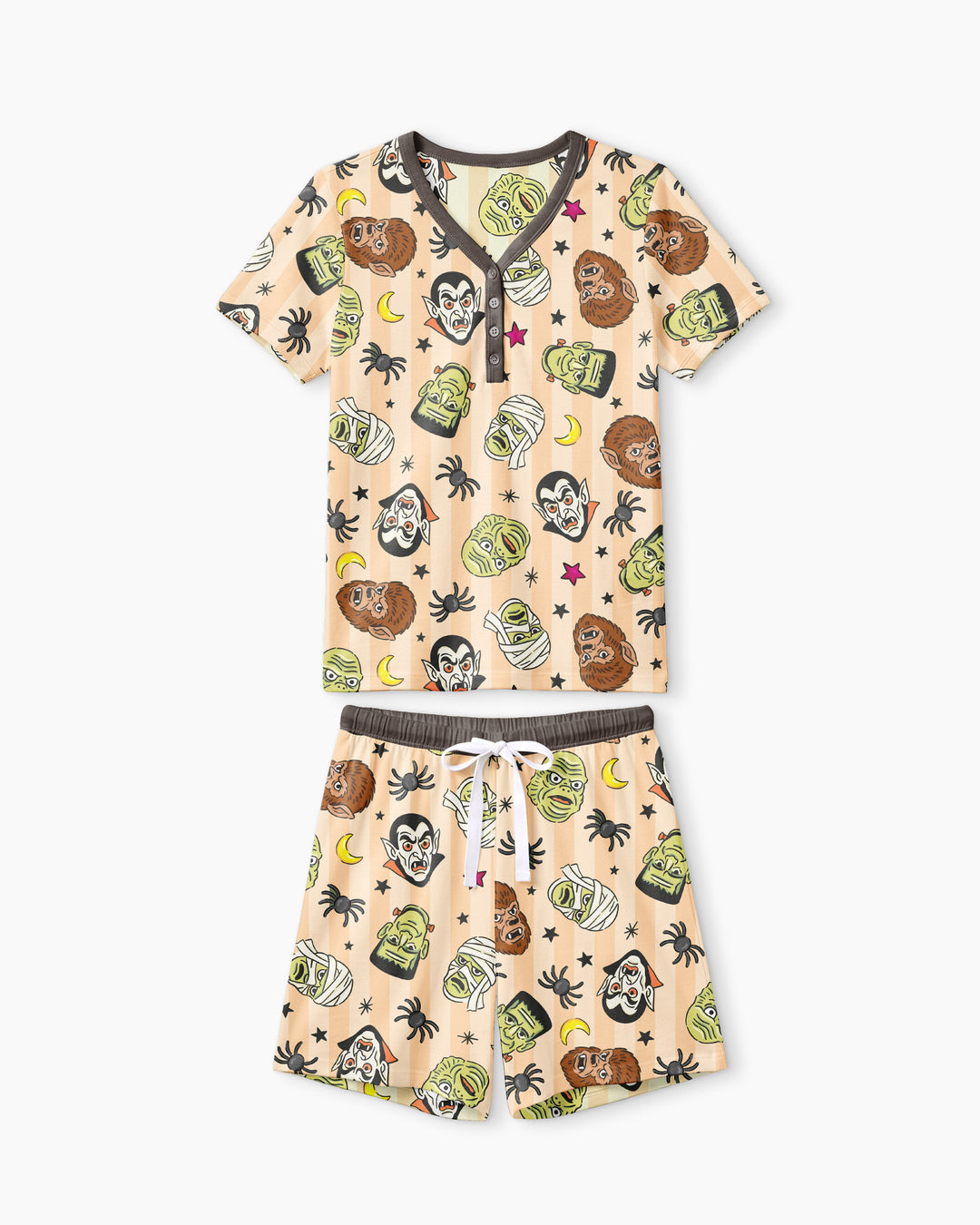 Creepy Crew Family Matching Bamboo Women Short Sleeve Short Pajama Set