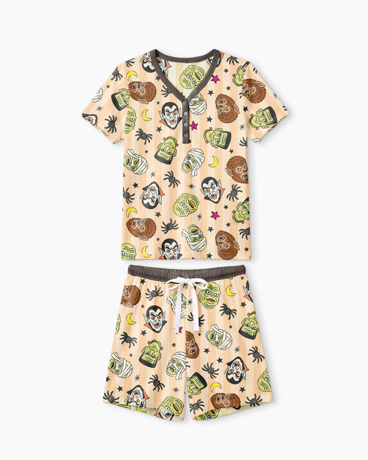Creepy Crew Family Matching Bamboo Women Short Sleeve Short Pajama Set