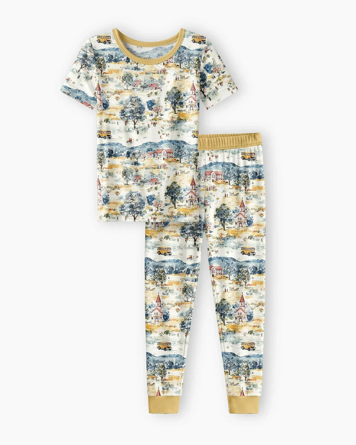 Zweiteiliges, kurzärmliges Pyjama-Set mit Marienkäfern