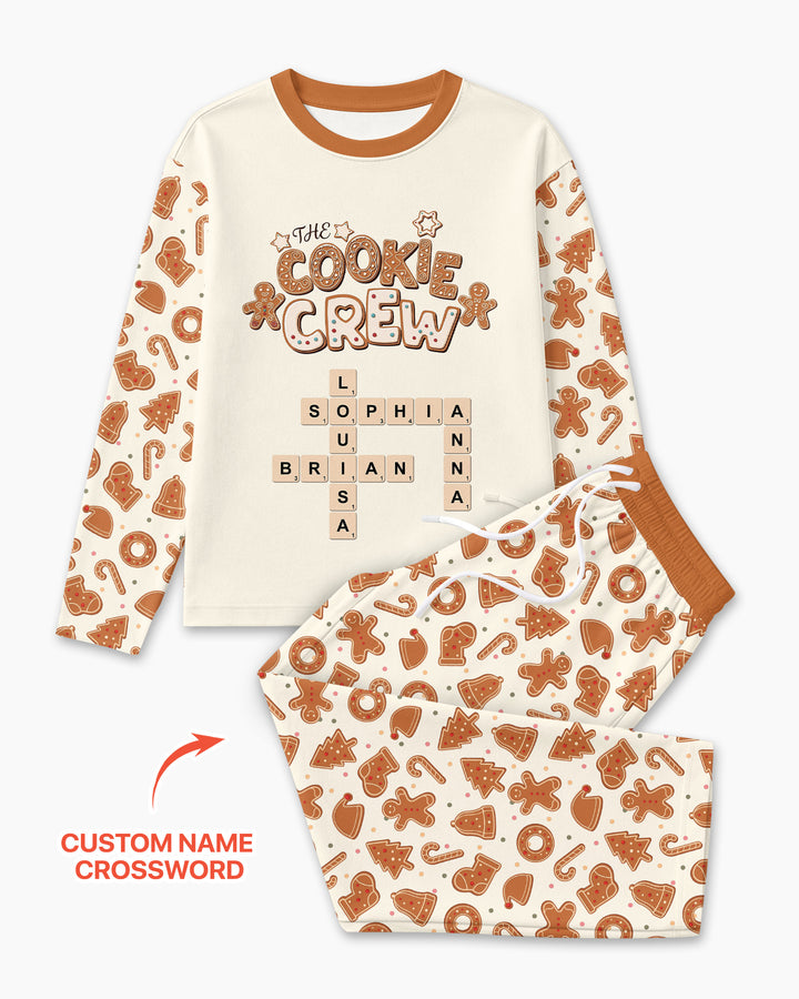 Custom Crossword Cookie Crew Bamboo Men's Pajama Set