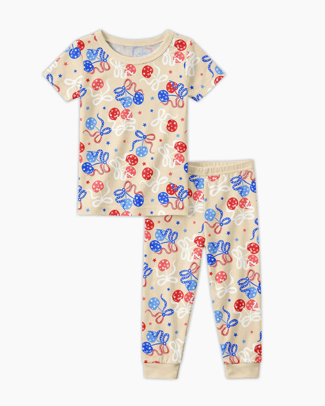 Zweiteiliges, kurzärmliges Pyjama-Set mit Marienkäfern