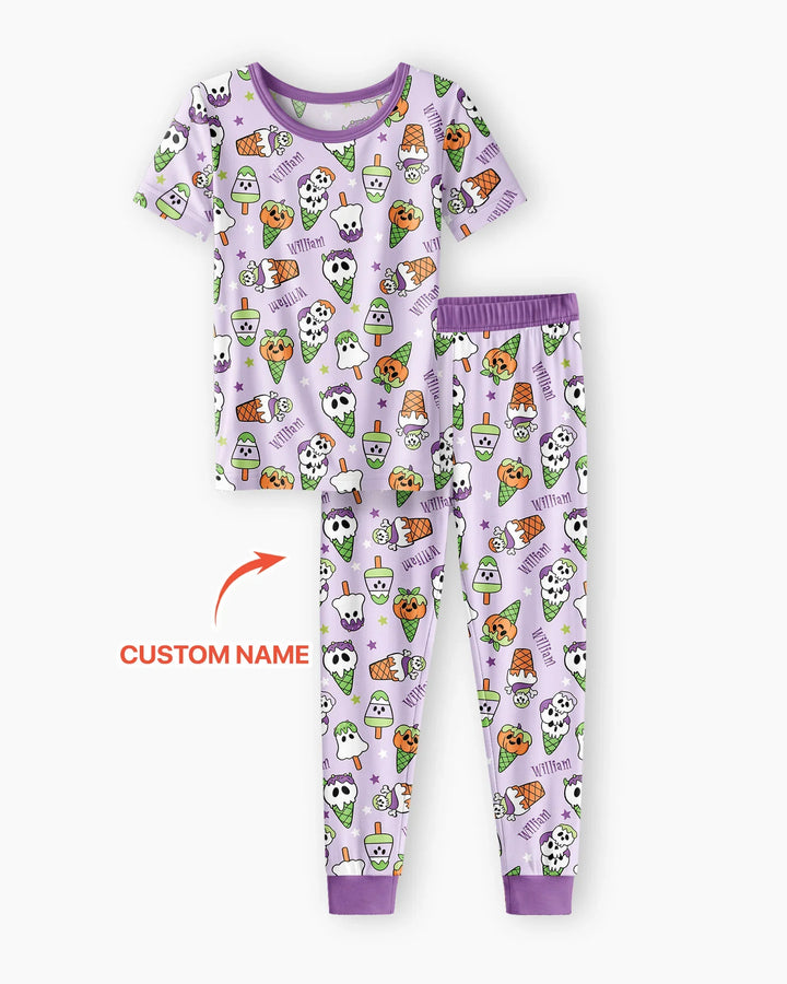 Zweiteiliges, kurzärmliges Pyjama-Set mit Marienkäfern