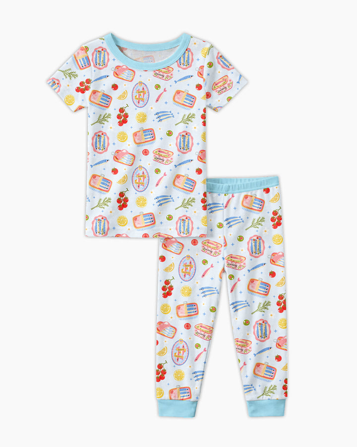 Zweiteiliges, kurzärmliges Pyjama-Set mit Marienkäfern