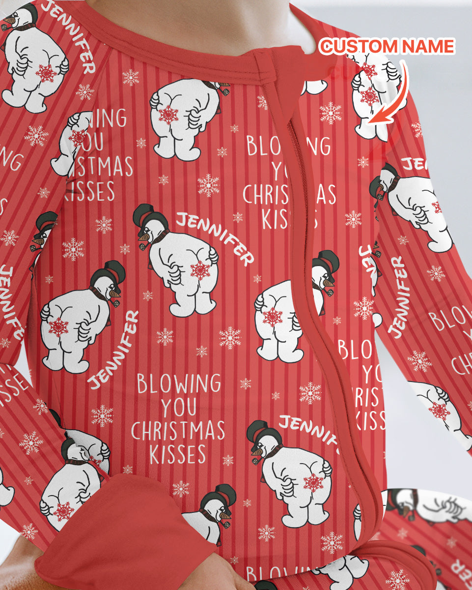 Blowing You Christmas Kisses Bamboo Convertible Zippy