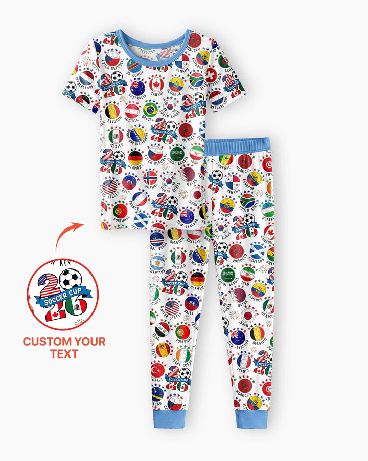 Zweiteiliges, kurzärmliges Pyjama-Set mit Marienkäfern