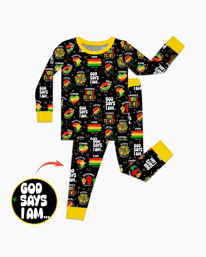 Zweiteiliges Langarm-Pyjama-Set mit Sommerfrüchten