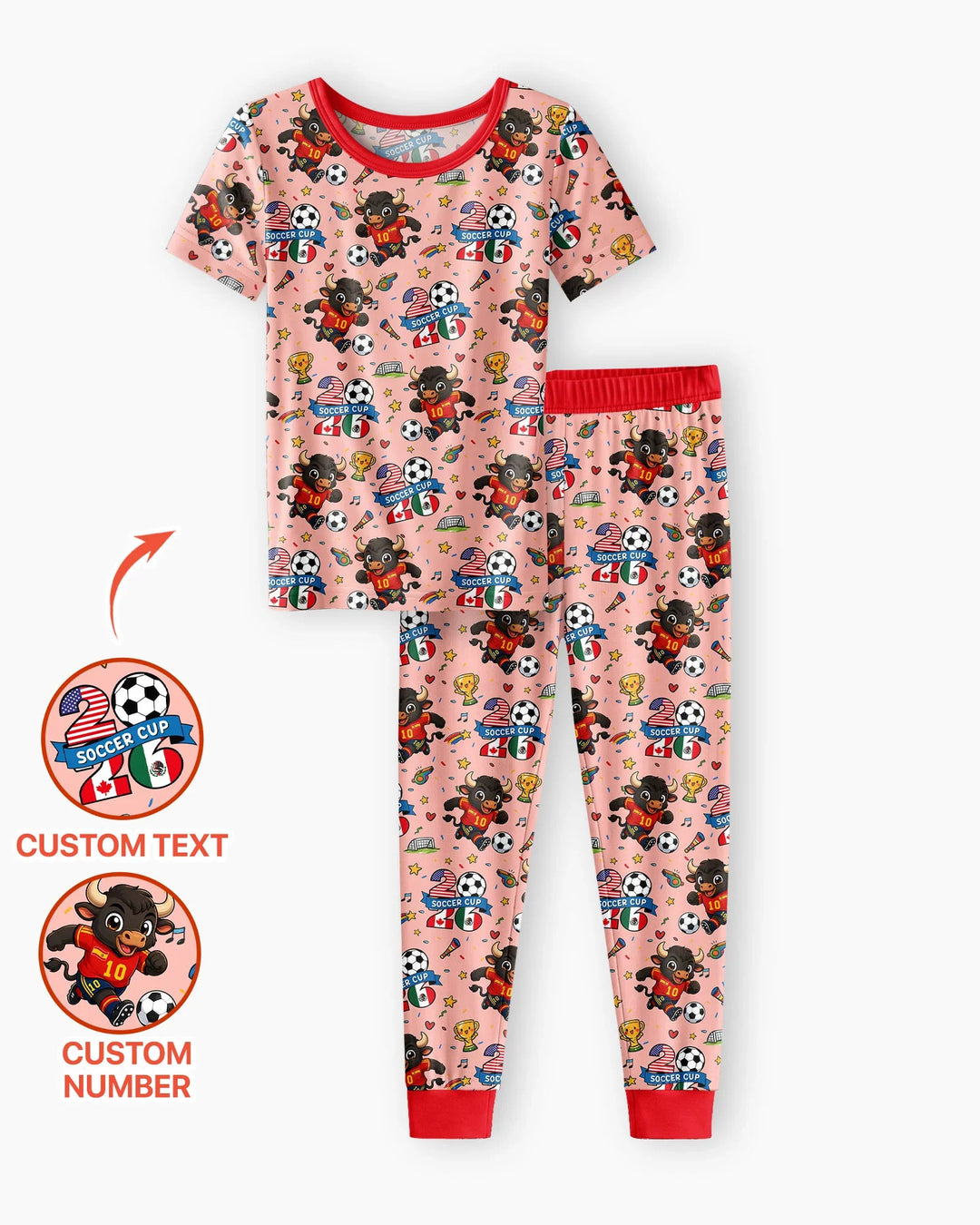 Zweiteiliges, kurzärmliges Pyjama-Set mit Marienkäfern