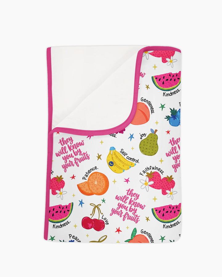 They Will Know You By Your Fruits Bamboo Blanket
