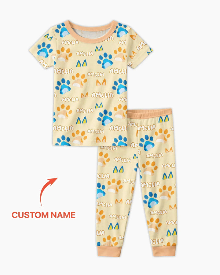 Zweiteiliges, kurzärmliges Pyjama-Set mit Marienkäfern