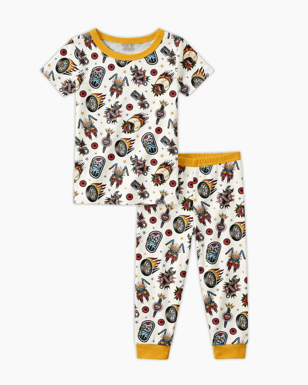 Zweiteiliges, kurzärmliges Pyjama-Set mit Marienkäfern