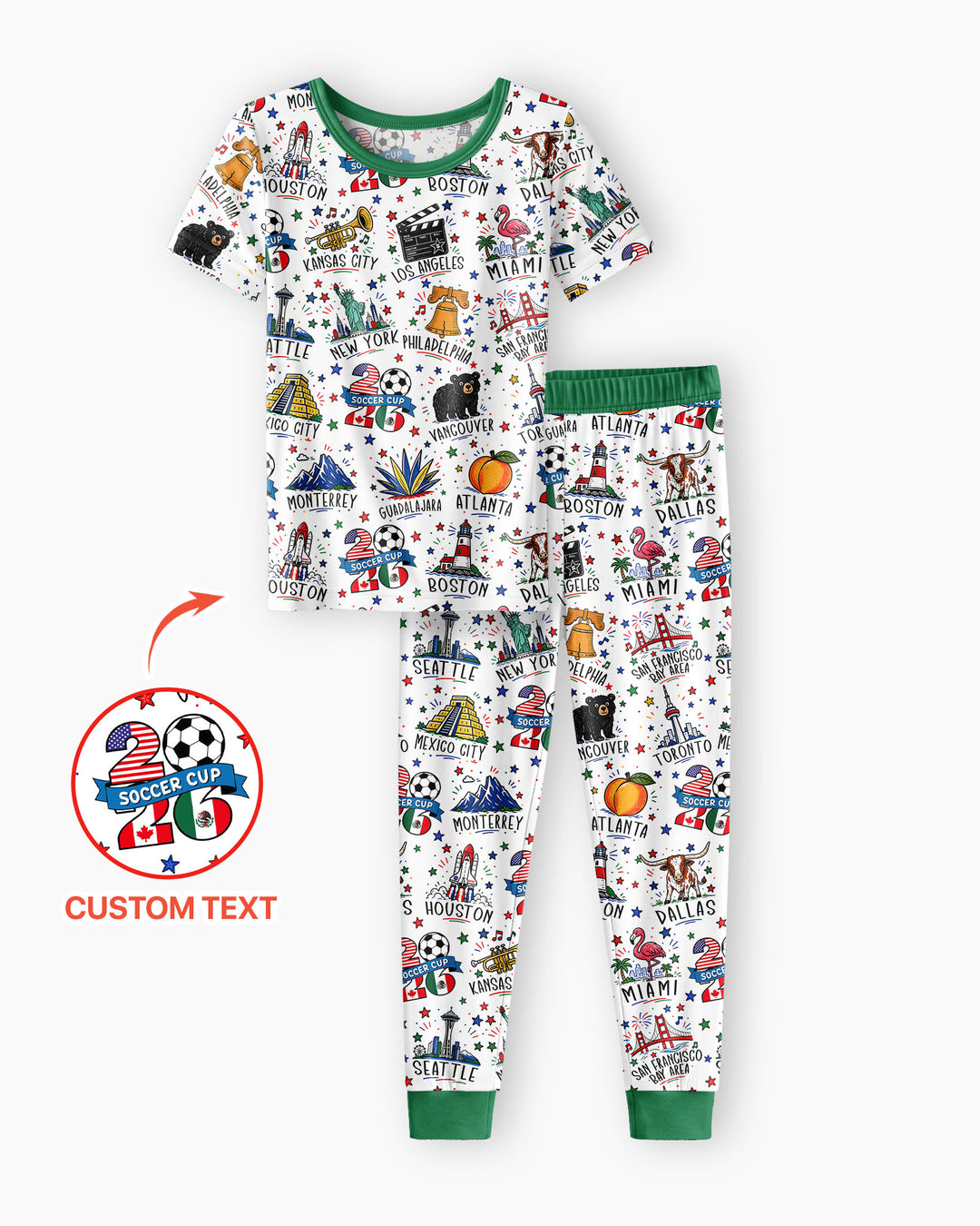 Zweiteiliges, kurzärmliges Pyjama-Set mit Marienkäfern
