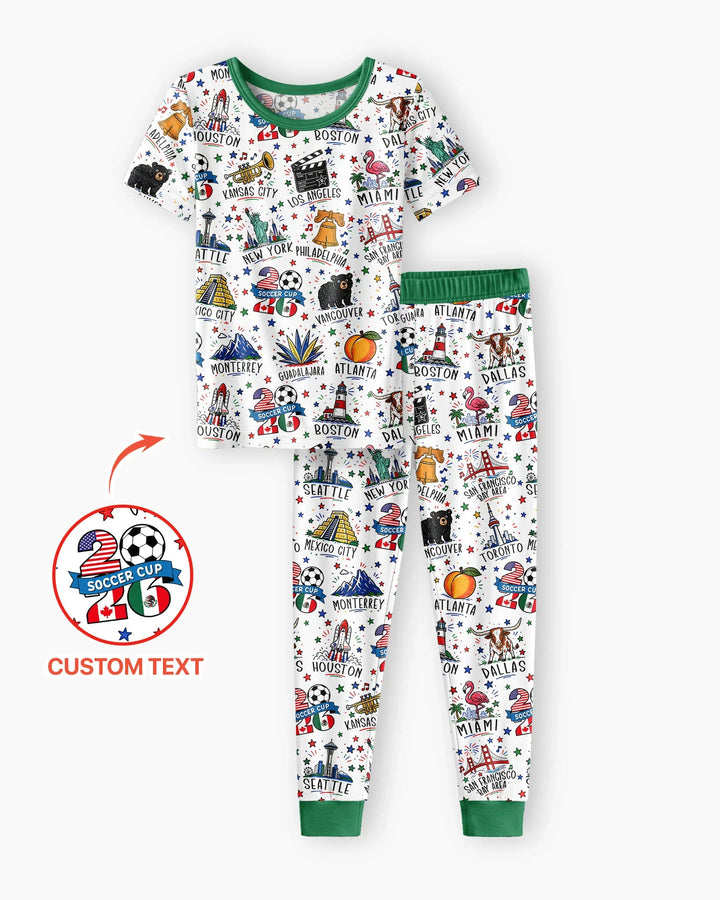 Zweiteiliges, kurzärmliges Pyjama-Set mit Marienkäfern