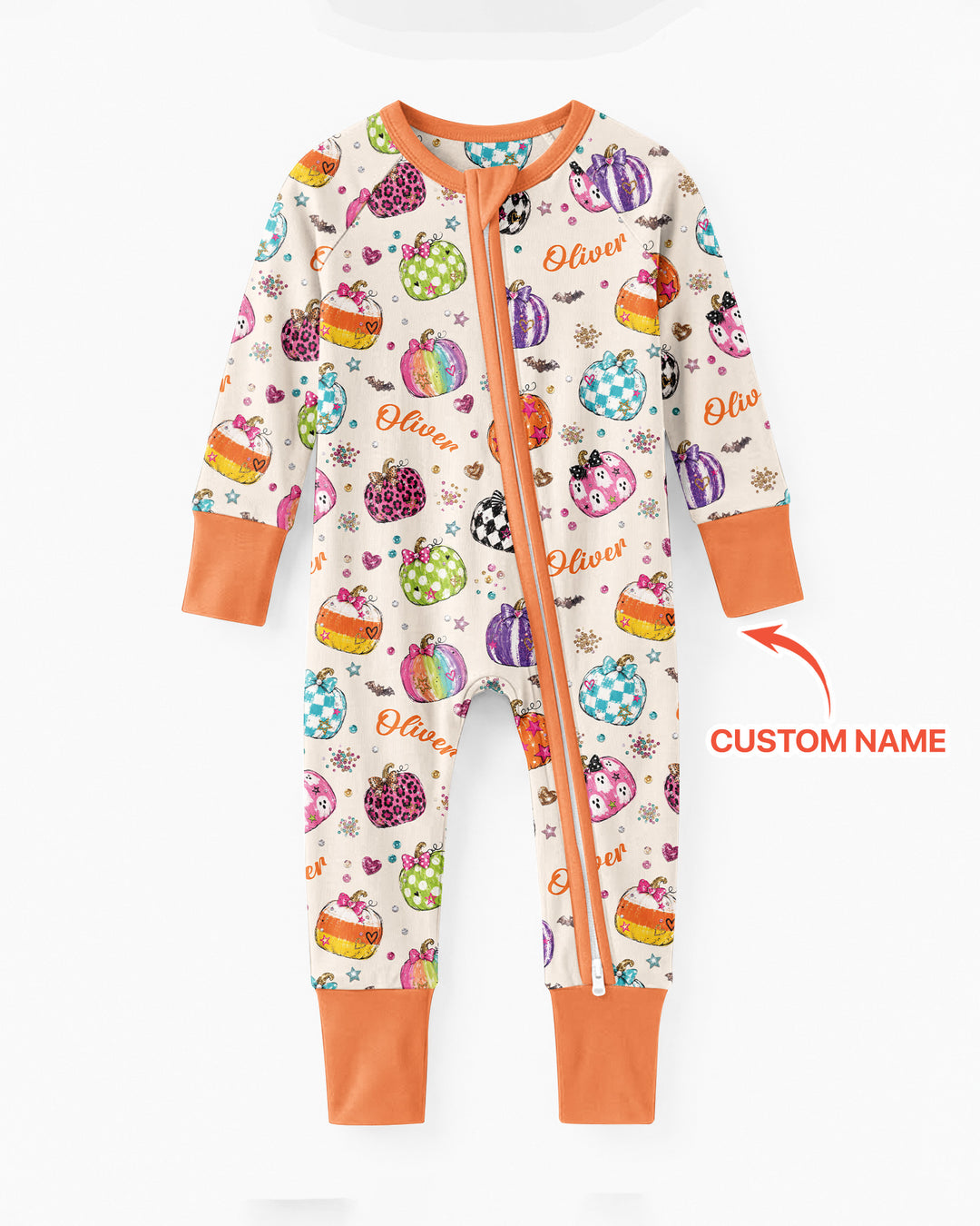 Custom Name Twinkle Pumpkin Bamboo Convertible Zippy