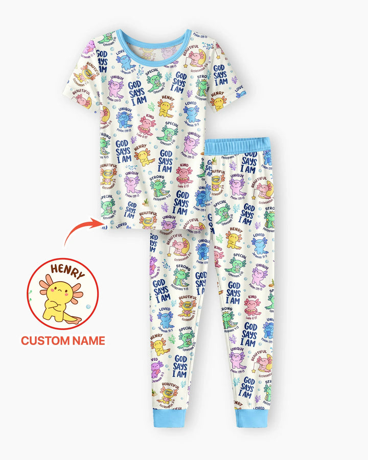 Zweiteiliges, kurzärmliges Pyjama-Set mit Marienkäfern